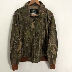 Vtg 90s Trebark‎ Camo Wolf Mountain Expel Jacket Mens XL Full Zip USA Made